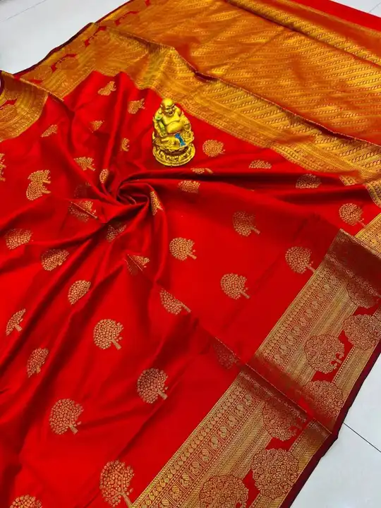 Litchi silk saree uploaded by VARDHAK COLLECTION  on 3/26/2023