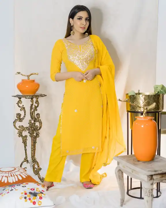 Beautiful kurti with duptta and pant  uploaded by FASHION MART on 3/26/2023
