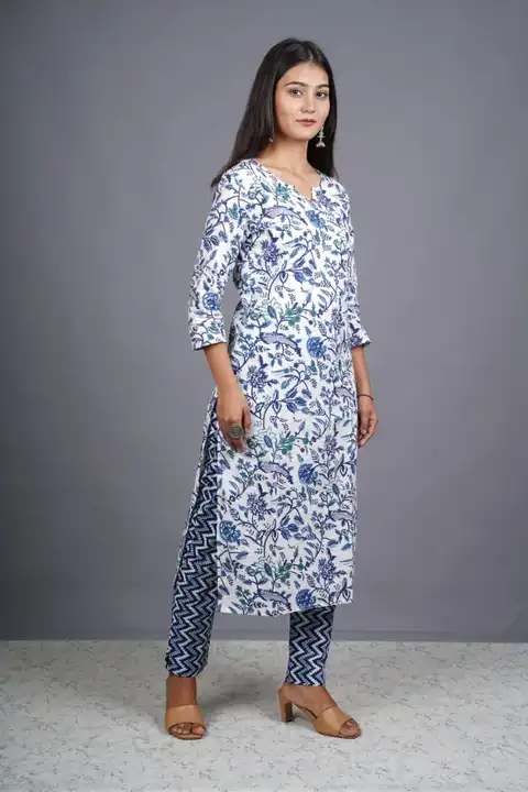 Cotton kurti with pant  uploaded by FASHION MART on 3/26/2023