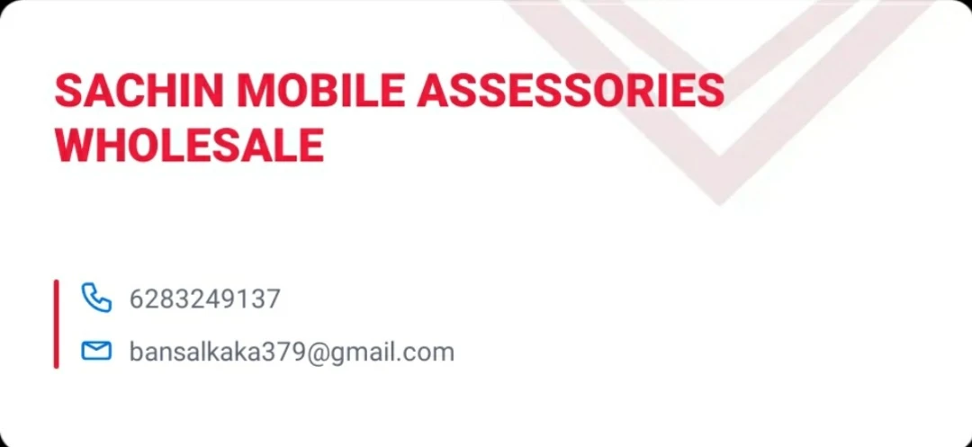 Visiting card store images of Sachin Mobile Accessories Wholesale 