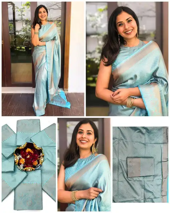 DESIGN : BEAUTIFUL RICH PALLU & JACQUARD WORK ON ALL OVER THE SAREE. uploaded by Jeevika fashion on 3/26/2023