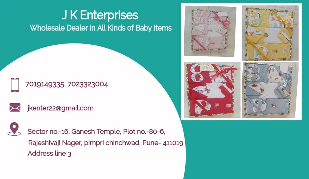 Visiting card store images of J k Enterprises 