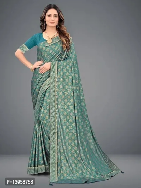 Stylish Women Lycra Saree with Blouse Piece uploaded by business on 3/26/2023