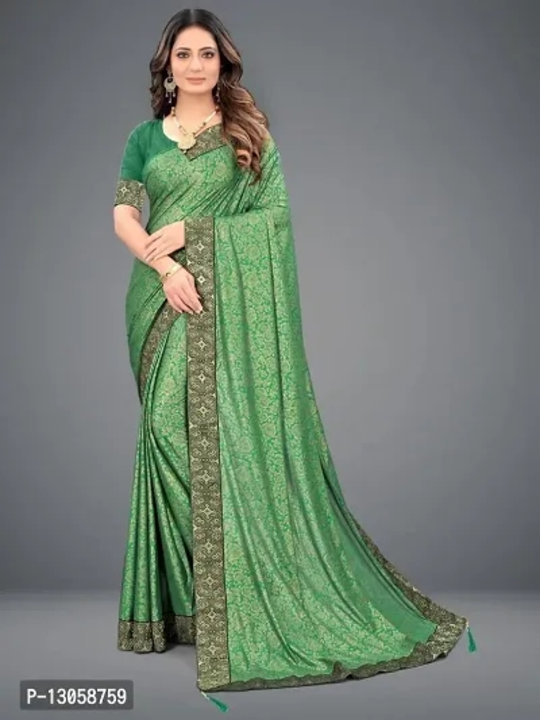 Stylish Women Lycra Saree with Blouse Piece uploaded by Fashion Hub on 3/26/2023