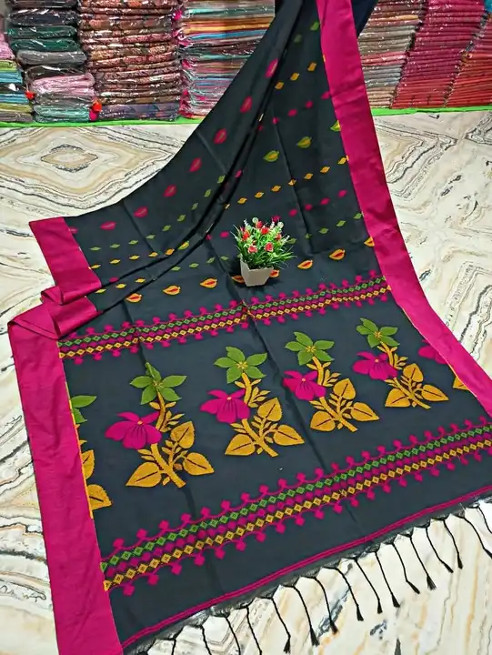 Pure  Cotton Hand Work Sharee  uploaded by Maa Kali Sharee Center on 3/26/2023