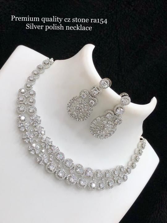 Cz silver polish necklace uploaded by Sai Fashion on 3/1/2021