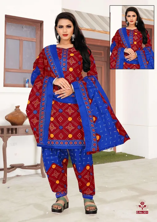 COTTON BANDHANI PRINT DRESS MATIREAL  uploaded by business on 3/26/2023
