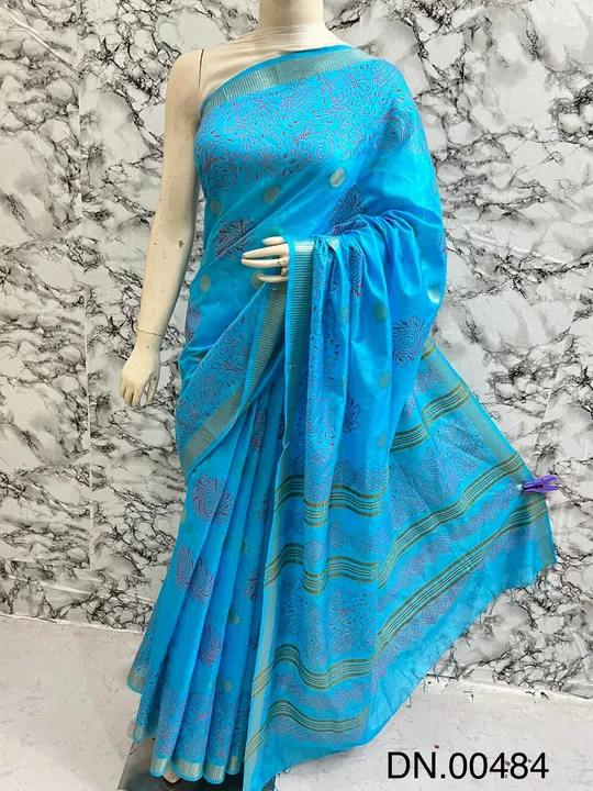   cloth>kota Staple tissue boder Saree All over buta 
Type> Hand block Print 
 uploaded by silk  saree on 3/26/2023