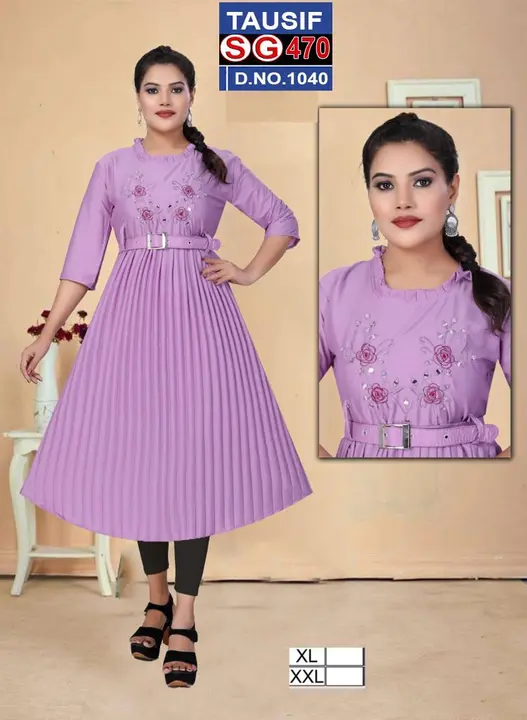 Embroidery hand work Kurtis  uploaded by H Kumar Manufacturer on 3/26/2023