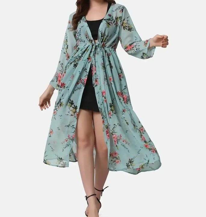 Product image of Stylish Fancy Gajri Georgette Floral Print Long Shrug For Women, price: Rs. 427, ID: stylish-fancy-gajri-georgette-floral-print-long-shrug-for-women-bb8cf2ac