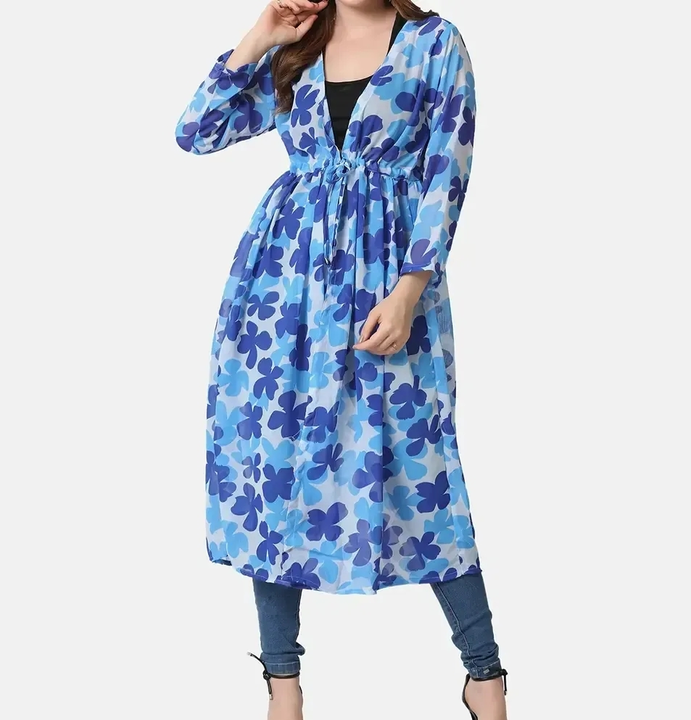 Stylish Fancy Gajri Georgette Floral Print Long Shrug For Women uploaded by Girls collection  on 3/26/2023