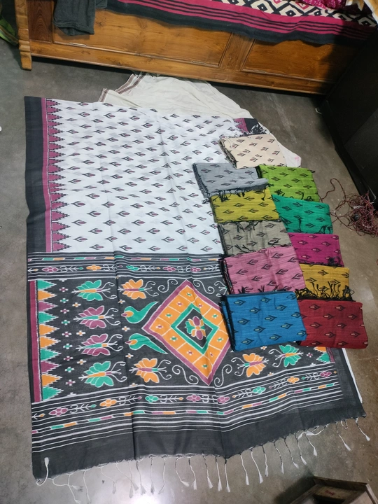 Khadi printed saree uploaded by business on 3/26/2023