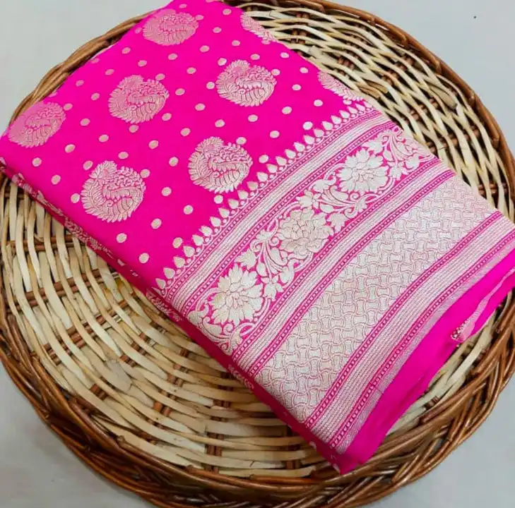 बनारसी semj Georgette silk साड़ी  uploaded by Bs_textiles7 on 3/26/2023