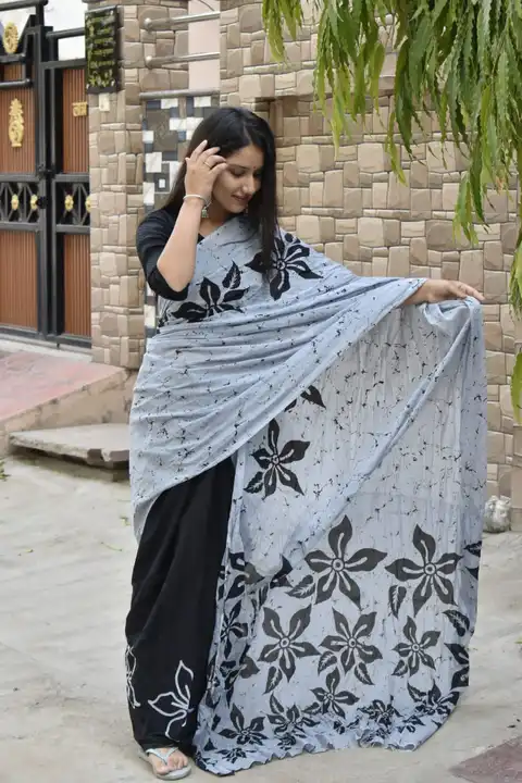 Hand print pure cotton Saree  uploaded by Bagru Hand Block Print Jaipur  on 3/27/2023