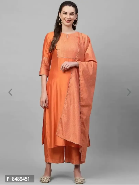 Womens Beautiful Kurta and Palazzo with Dupatta uploaded by Shopping deals  on 3/27/2023
