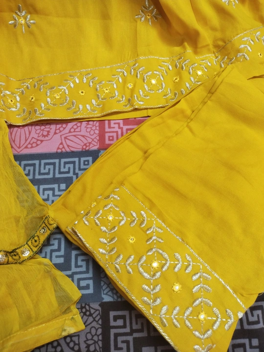 NAIRA CUT PANT FROK WITH DUPATTA uploaded by Nuts hijab and kurties on 3/27/2023