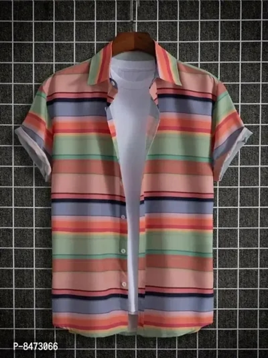 Classic Polyester Striped Casual Shirts for Men uploaded by Arnab Fashion Shop on 3/27/2023