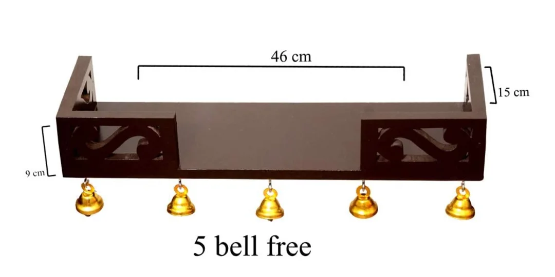Temple Bellrack shelf Wall Mounted for home , Pooja Ghar & Living Room, Pooja Ghanti for bedroom uploaded by Zenzi Creations LLP on 3/27/2023