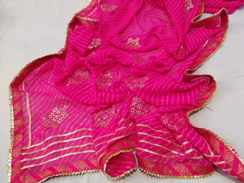 Saree pure Georgette uploaded by Silver thread on 3/27/2023