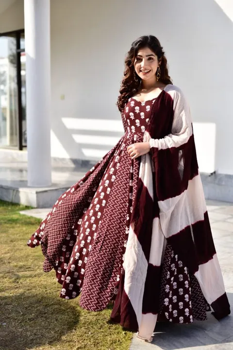 *Mox Creation Lunching New Anrkali Dupatta Set Now Avilvall In BIG SIZE  M TO 7XL*

Casual Printed A uploaded by Aanvi fab on 3/27/2023