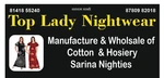 Business logo of TOP LADY NIGHTWEAR