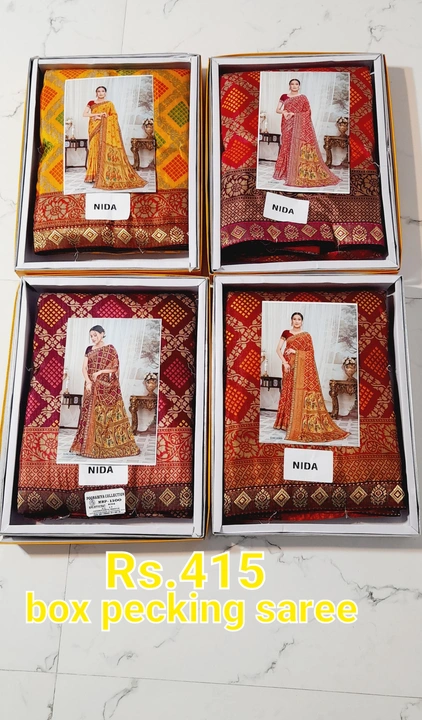 Printed  saree vichitra silk uploaded by Poorabiya collection on 3/27/2023