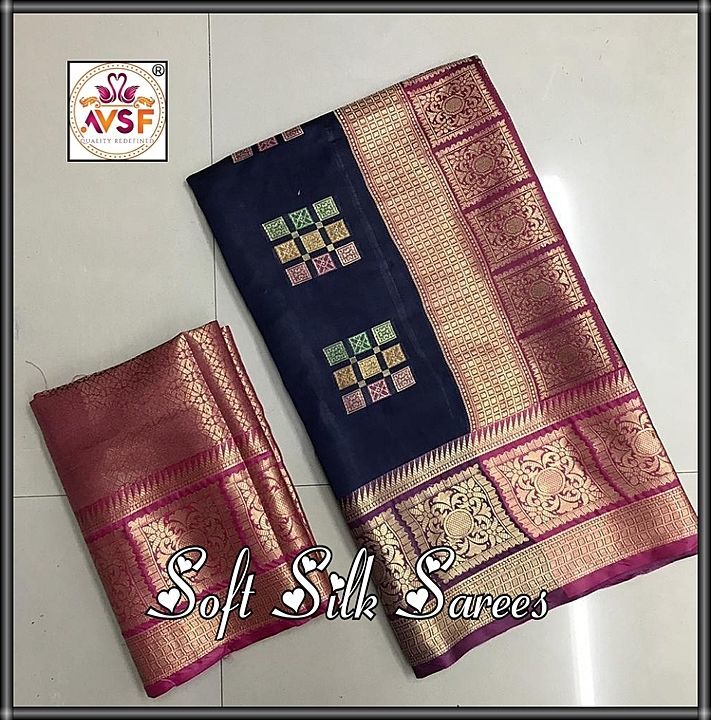 💐💐Fabric : Soft Silk Sarees with Awesome and Gorgeous Antique Finish big border uploaded by business on 7/10/2020