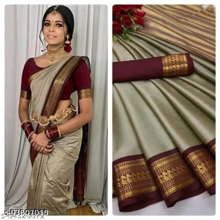 Trending Pallavi cotton silk saree with running blouse  uploaded by A.S creation on 3/27/2023