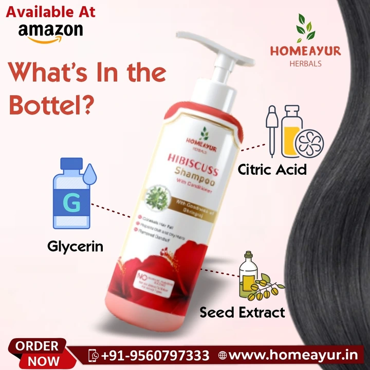 HOMEAYUR HERBALS HIBISCUSS AMLA SHAMPOO uploaded by business on 3/27/2023