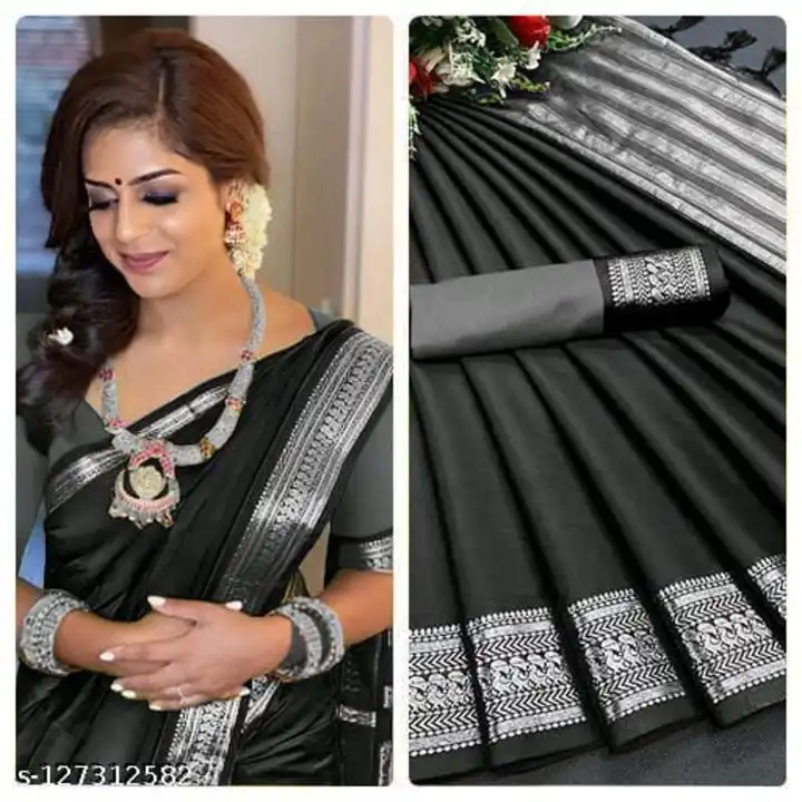 Cotton silk saree with running blouse  uploaded by A.S creation on 3/27/2023