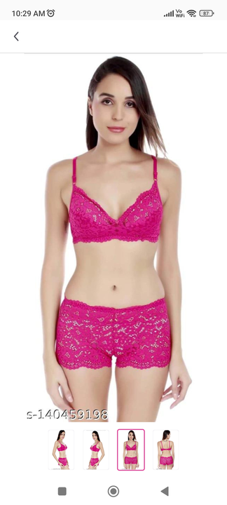 Women fancy bra panty set  uploaded by Women undergarments on 3/27/2023