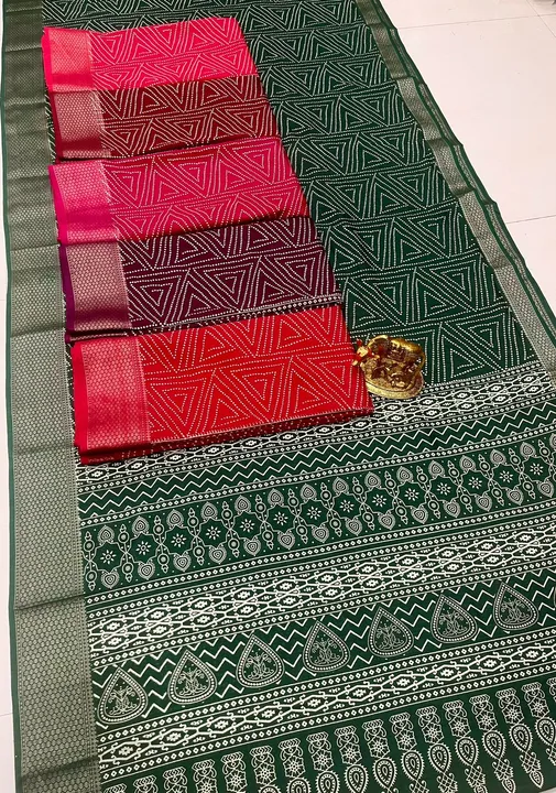 Latest 💃🏼 Beautiful Super Hit Premium Dola Silk New Bandhej Print Collections ♥️  uploaded by FASHION VALLEY on 3/27/2023
