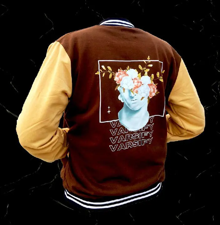 Brown and Ochre varsity jacket(customisable) uploaded by Rum&Co. on 3/27/2023