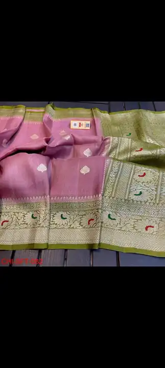 Semi Georgette Meena buti saree  uploaded by Farhan fabrics on 3/27/2023