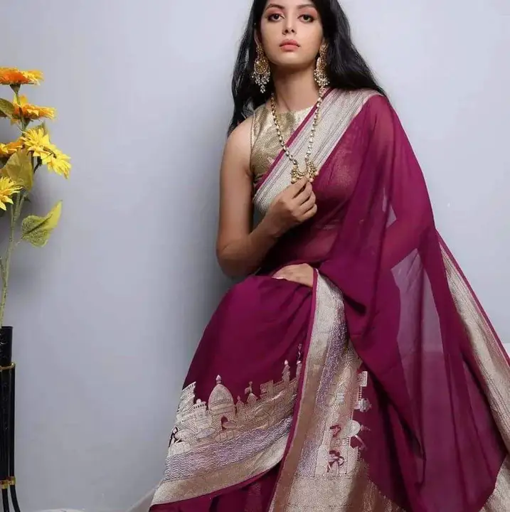 Wam silk Kashi ghat saree  uploaded by Farhan fabrics on 3/27/2023