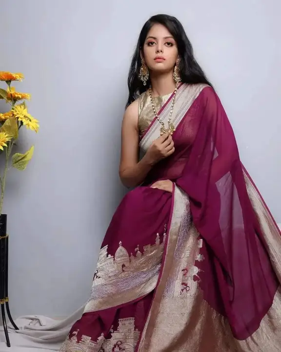 Wam silk Kashi ghat saree  uploaded by Farhan fabrics on 3/27/2023