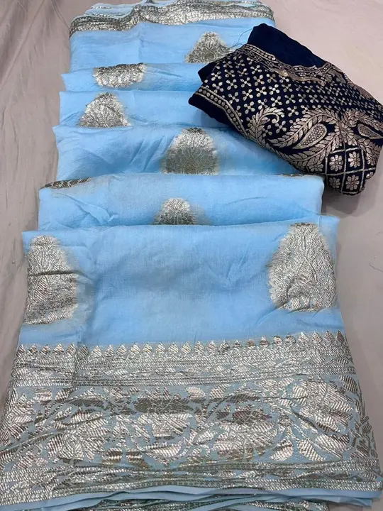 Organja saree  uploaded by Harsh creations women clothes on 3/27/2023