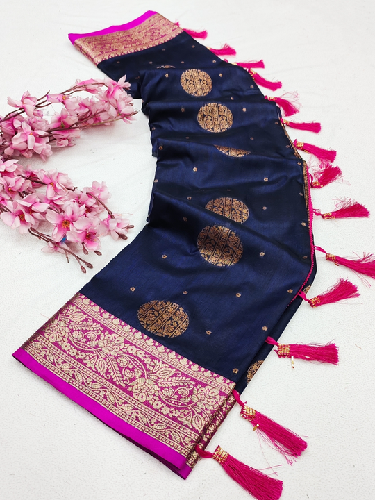 Dhananjay Creation: Soft katan Silk Saree  uploaded by Dhananjay Creations Pvt Ltd. on 3/27/2023