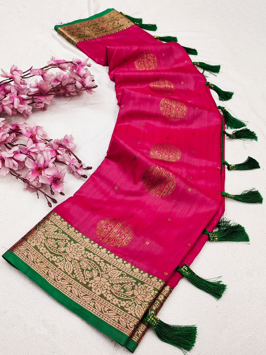 Dhananjay Creation: Soft katan Silk Saree  uploaded by Dhananjay Creations Pvt Ltd. on 3/27/2023