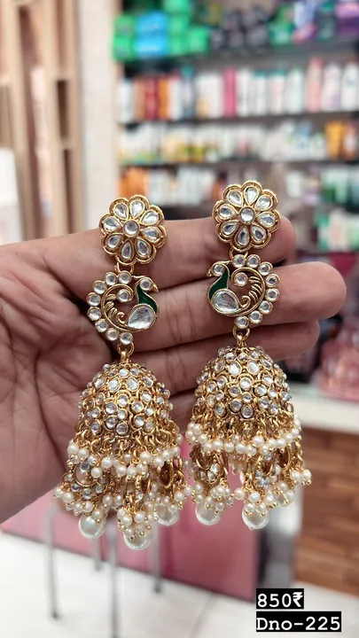 Kundan long earrings  uploaded by Sb designs on 3/27/2023