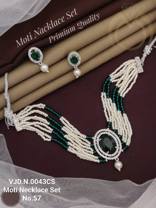 AD and Moti  Necklace  uploaded by V J Jewellers on 3/27/2023