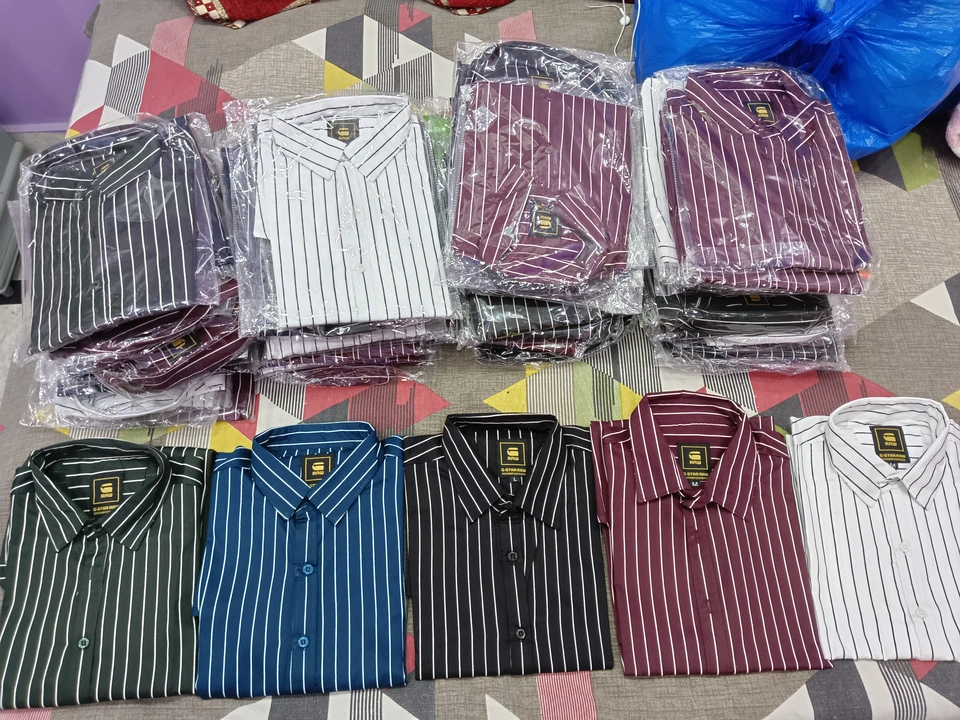 Chalk striped Shirt available for sizes M L  uploaded by Royal Shirts on 3/27/2023