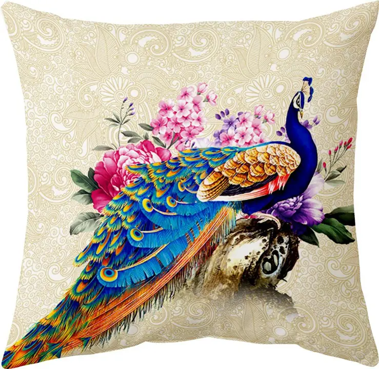 Digital printed cushion cover set of 5 pcs of cushion covers jute fabric  uploaded by J.S HOME DECOR on 3/27/2023