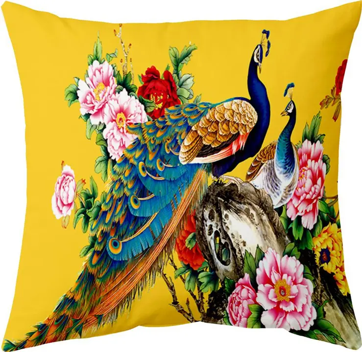 Digital printed cushion cover set of 5 pcs of cushion covers jute fabric  uploaded by J.S HOME DECOR on 3/27/2023