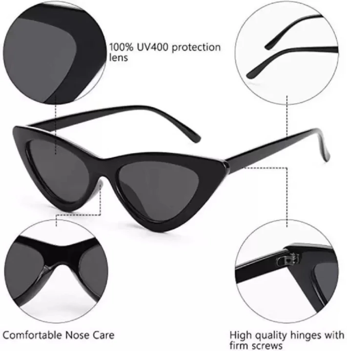 Cateye black sunglasses  uploaded by EYELLUSION EYEWEAR on 3/27/2023