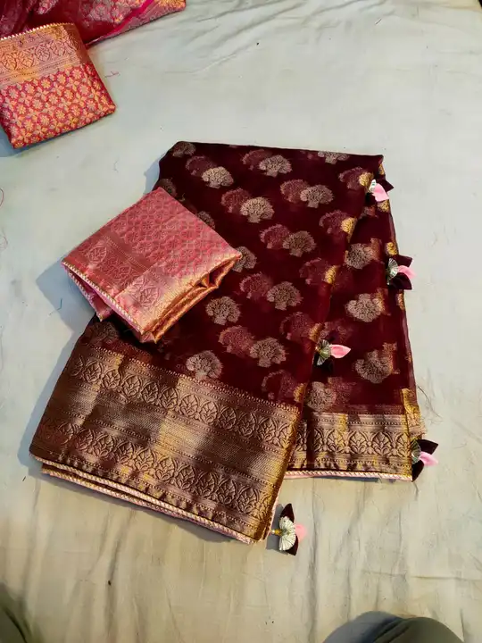 Organja febric saree  uploaded by All in one saree bazzar on 3/27/2023