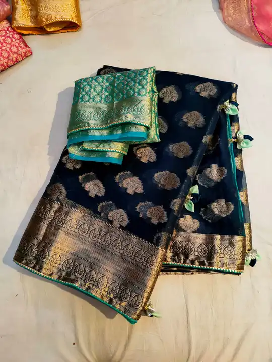 Organja febric saree  uploaded by All in one saree bazzar on 3/27/2023
