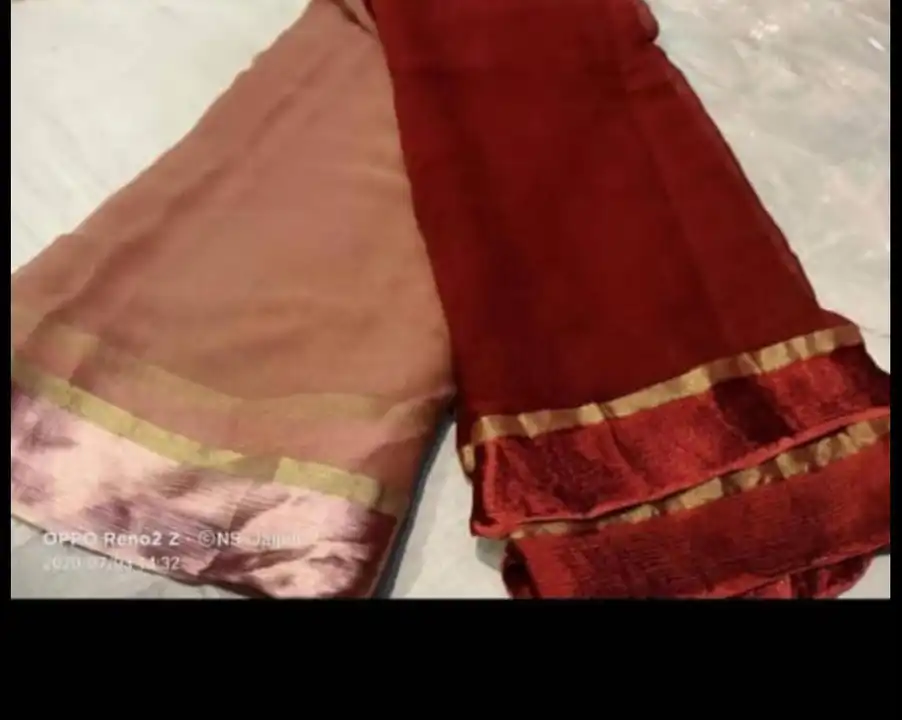 Najmin siffon febric saree  uploaded by All in one saree bazzar on 3/27/2023