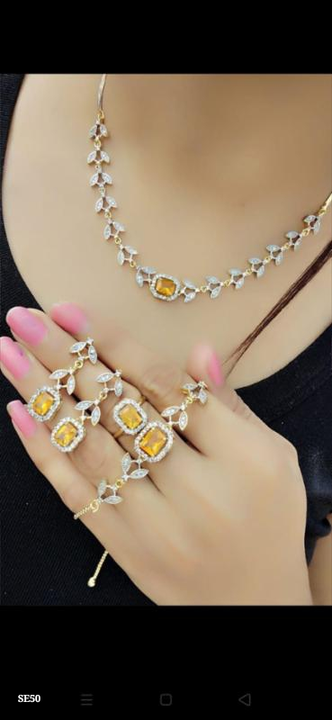 New Alloy Gold Plated Jewellery Set for womens and girls*
 uploaded by Nirmala Claction on 3/27/2023