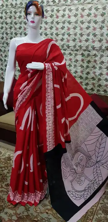 Product image of Pure cotton hand block print saree , price: Rs. 690, ID: pure-cotton-hand-block-print-saree-6a0767a5